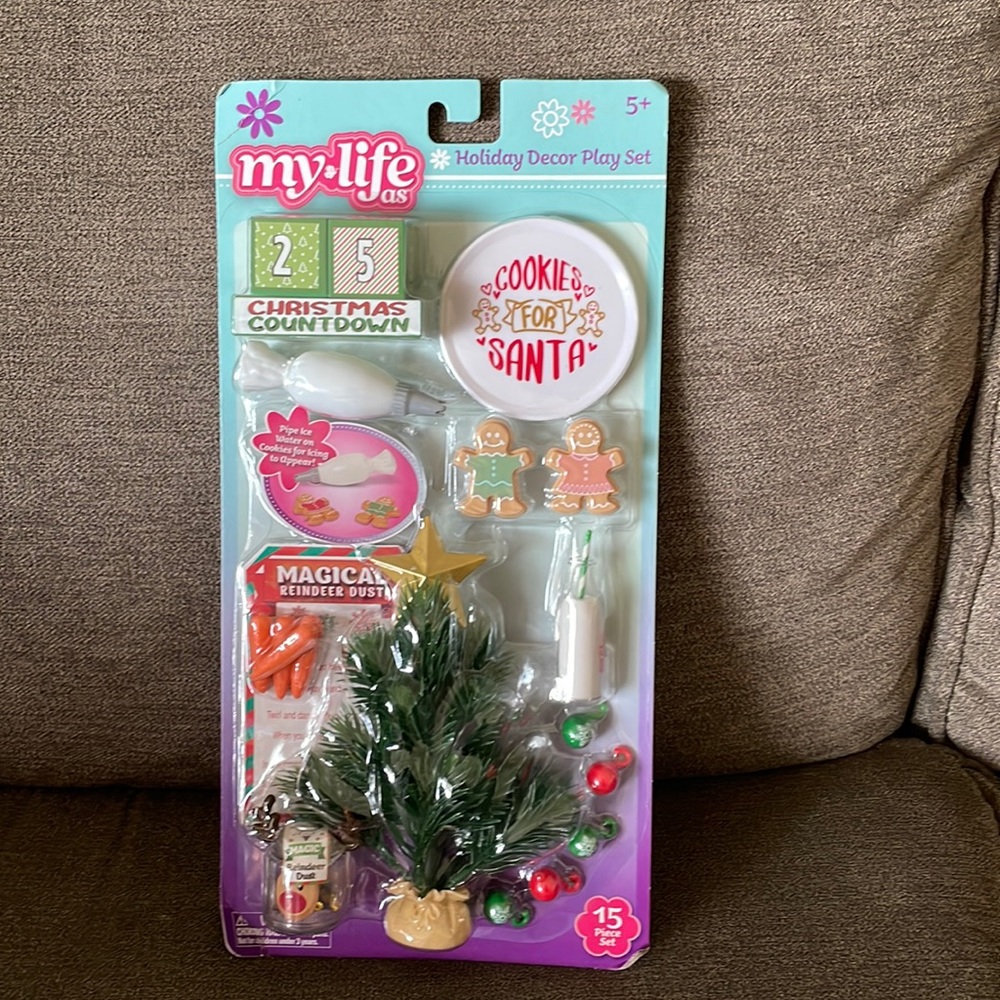 2022 My Life As Christmas Holiday Decor Doll Play Set Tree Cookies Countdown